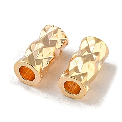 Brass Beads, Faceted, Fancy Cut, Real 18K Gold Plated, 6mm, Hole: 1.6mm