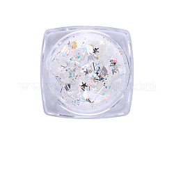 Лазерные блестящие аксессуары для украшения ногтей, с блеском пудры и блестками, diy sparkly paillette советы ногтей, разноцветные, 0.1~3.5x0.1~3.5 мм, 1 г / коробка