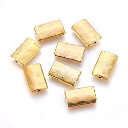 Tibetischer stil legierung perlen, Rechteck, Cadmiumfrei und Nickel frei und Bleifrei, Antik Golden, 17x10.5x3.5 mm Loch: 2 mm