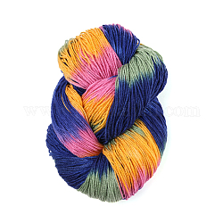 Fil de fibres acryliques 4 épaisseur, pour le tissage, tricot et crochet, segment teint, colorées, 0.3mm