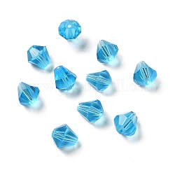 Glasimitation österreichische Kristallperlen, facettiert, Raute , Deep-Sky-blau, 8x7.5 mm, Bohrung: 0.9 mm