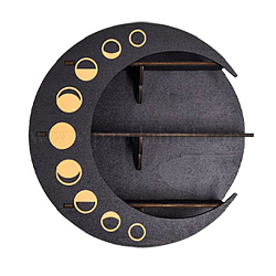 Kit de moules en silicone pour étagère flottante en forme de lune, bricolage, moules de stockage, moules de résine, lune, 77~257x180~257x5.5~6.5mm