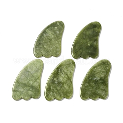Gua-Sha-Platten aus natürlicher Zitronenjade, zur Angsttherapie, Flügel, 71~78x48~50x4~4.5 mm