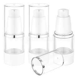 Bottiglie ricaricabili portatili di plastica, flacone spray da viaggio, bianco, 95x33mm, diametro interno: 12mm, capacità: 15 ml (0.51 fl. oz)