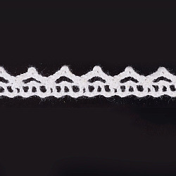 Cinta de nylon con ribete de encaje para hacer joyas, blanco, 3/8 pulgada (8 mm), aproximamente 220 yardas / rodillo