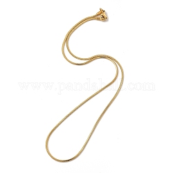Placcatura ionica (ip) 304 collane a catena a serpente quadrato in acciaio inossidabile, con chiusure moschettone, vero placcato oro 18k, 17.95 pollice (45.6 cm), 1.5mm