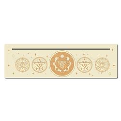 Supporto per carte in legno naturale per tarocchi, espositore per strumenti di divinazione delle streghe, rettangolo, bisque, modello di stella, 253x76x5mm