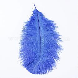 Accessori costume da piuma di struzzo, tinto, blu royal, 15~20cm