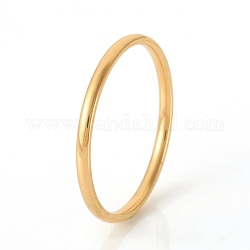 201 плоское кольцо из нержавеющей стали, золотые, Размер 8, внутренний диаметр: 18 мм, 1.5 мм