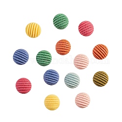 Cabujones de resina 40pcs 8 colores, diy para pendientes y accesorios de horquillas, plano y redondo, color mezclado, 15.5~16x6.5mm, 5 piezas / color