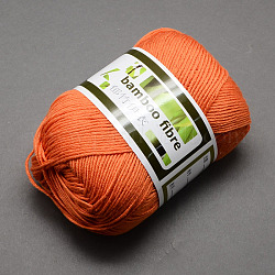 Soft Baby Yarns, with Bamboo Fibre and Silk, Dark Orange, 1mm, about 140m/roll, 50g/roll, 6rolls/box