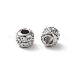 Perles en 303 acier inoxydable, rondelle, couleur inoxydable, 3mm, Trou: 1.4mm