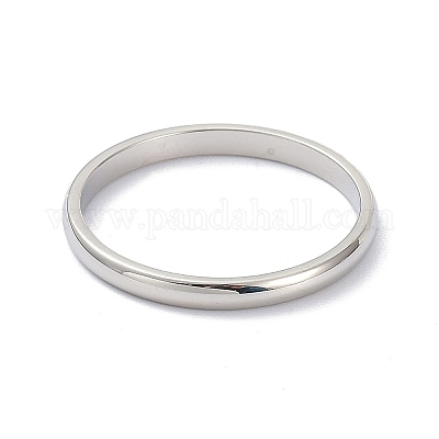 Не тускнеющий 2 мм полированный простой купольный перстень для девушек и женщин RJEW-C012-05C-P-1