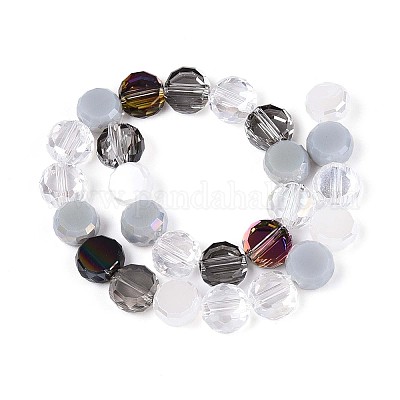 Стеклянные бусины с гальваническим покрытием  EGLA-N022-03A-A01-1