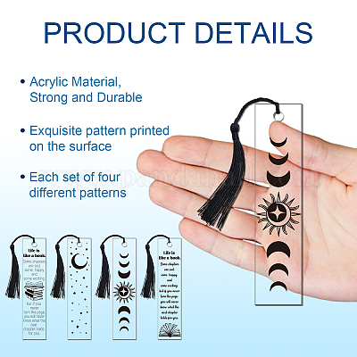 4шт акриловые закладки AJEW-GL0001-73D-1