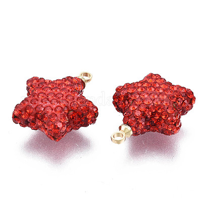 Полимерная глина стразами подвески RB-N052-003A-RS-1