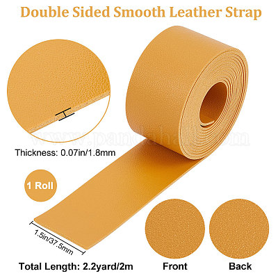 2 м плоский двусторонний ремешок из искусственной кожи с рисунком личи LC-WH0010-01B-05-1