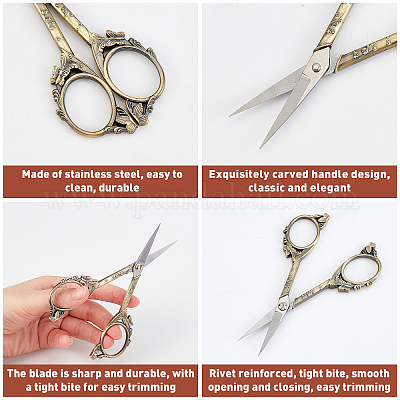 1PC Vintage Sewing Scissors Stainless Steel Tailor Scissors Sharp