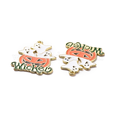 Подвеска из эмали из сплава на хэллоуин ENAM-B047-07LG-1