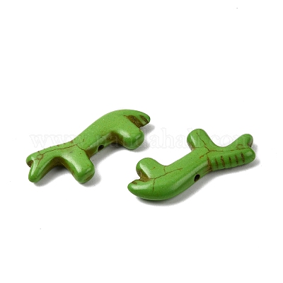 Синтетические бирюзовые бусины&nbsp;G-B158-01G-1