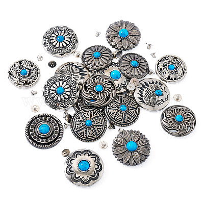 9 стиль заклепки из сплава декоративные BUTT-SW0001-04C-1