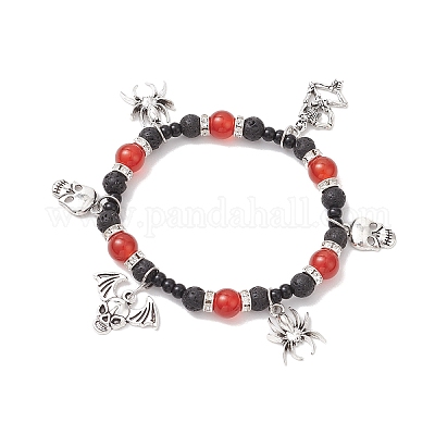 Браслеты с подвесками из сплава на Хэллоуин BJEW-TA00676-1