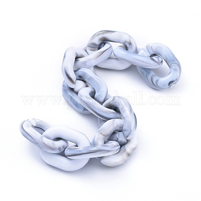 Прозрачная акриловая цепочка ручной работы AJEW-JB00542-03-1