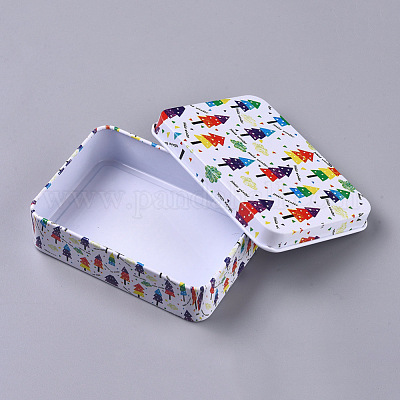 Дерево узор жесть пустые коробки CON-WH0073-15H-1