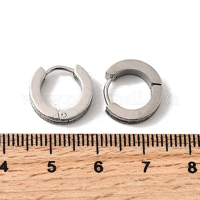 Серьги-кольца из нержавеющей стали 304 EJEW-L302-03D-P-1