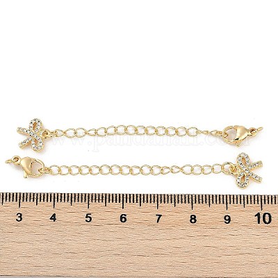 Латунные микро-паве кубические цирконии заканчиваются цепочками KK-U043-06G-1