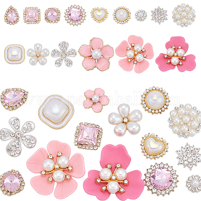 30 шт. 15 стиля смоляных стразов и кабошонов из сплава DIY-NB0014-60-1