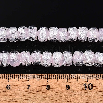 Светящиеся стеклянные бусины ручной работы из серебряной фольги FOIL-N029-02B-02-1