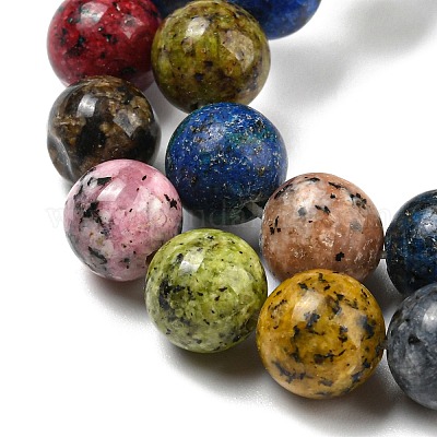 Нити бусин из натуральной окрашенной кунжутной яшмы G-E443-A33-1