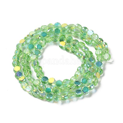 Прозрачные стеклянные бусины гальваническим пряди GLAA-Q099-I01-04-1