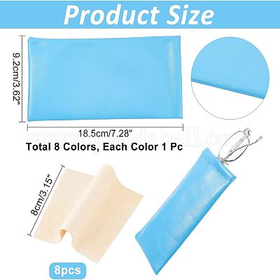 8 шт. футляр для очков из искусственной кожи pu AJEW-NB0003-34-1