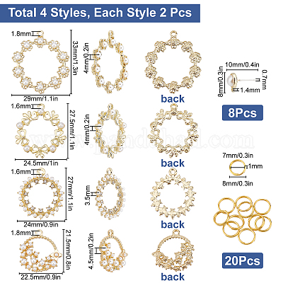 Набор для самостоятельного изготовления пластиковых сережек-капель из жемчуга DIY-SC0016-93-1
