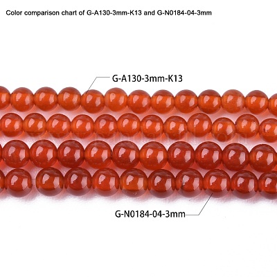 Natürlichen Karneol Perlenstränge&nbsp;G-A130-3mm-K13-1