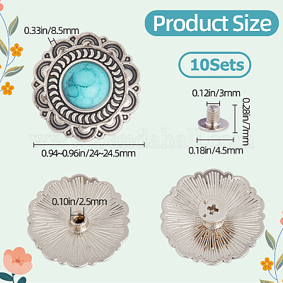 10 комплект кнопок из цинкового сплава BUTT-GF0001-35-1