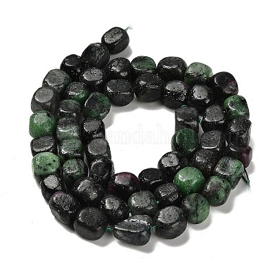 Натуральный рубин в цоизита бусин пряди G-P497-01E-51-1