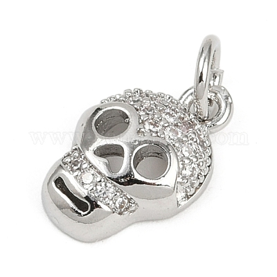 Латунные микропаве прозрачные подвески с фианитом KK-L231-08P-1