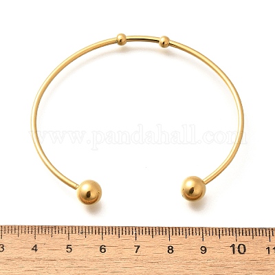 Модные браслеты-манжеты из нержавеющей стали 304 BJEW-H473-01G-1