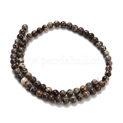 Нити бусин из натурального астроита и яшмы G-H329-C02-6mm-1
