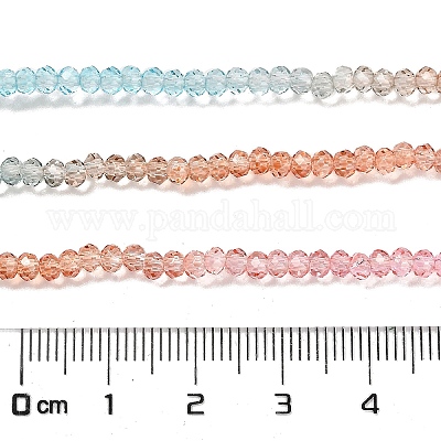 Прозрачные окрашенные стеклянные бусины DGLA-A034-T1mm-A19-1