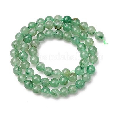 Природный зеленый авантюрин круглых бусин пряди G-S150-6mm-3-1