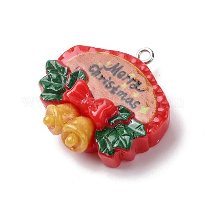 Рождественские подвески из непрозрачной смолы RESI-A049-05K-1