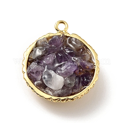 Подвески из натурального аметиста KK-C242-05G-16-1