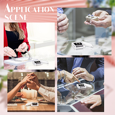 Прозрачные пластиковые подставки для ювелирных изделий ODIS-WH0029-36-1