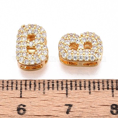 Латунные микропаве из прозрачного кубического циркония KK-T071-17G-B-1