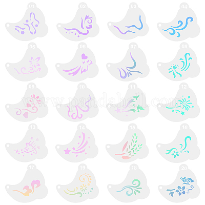 Шаблоны трафаретов для татуировок домашних животных&nbsp;AJEW-WH20141-12-1