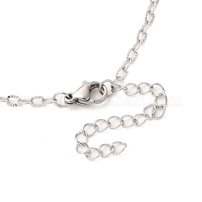 Изготовление регулируемых ожерелий с текстурированными цепочками из нержавеющей стали 304 AJEW-JB01396-1